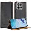 For Motorola Edge 50 Pro 5G Case L-Shaped Grid Pattern Leather Stand Phone Cover with Card Slots