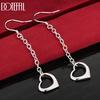 925 Sterling Silver Heart-Shaped Earrings Fashion Gift Jewelry