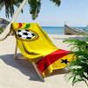Soccer Ball with Ghana Flag Design Beach Towel Quick-drying for Travel Outdoor Sports Jogging Beach and Swimming