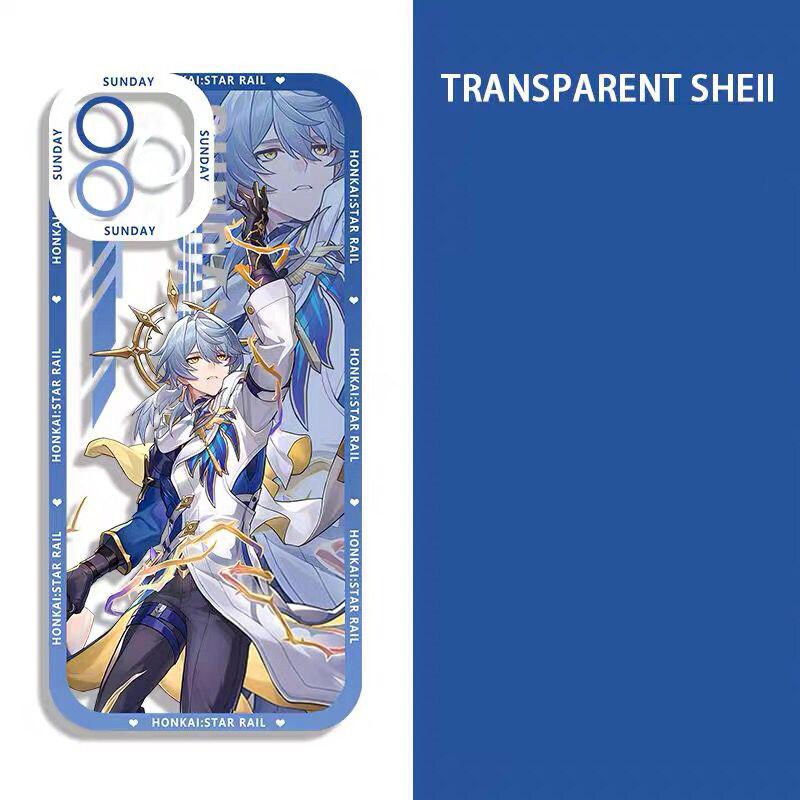 

Чехол для телефона Honkai Star Rail Sunday для iPhone 16e 11 12 13 14 15 16 Pro Max 16 15 14 Plus XR XS Max 12 13 Mini Прозрачный For iPhone 13 Mini