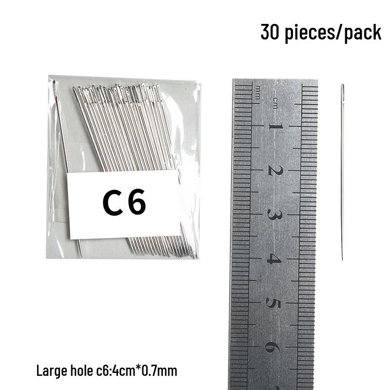Steel Sewing Needles: Large & Small Eye, Long Needles for Quilts, Clothes, Cross Stitch, Embroidery