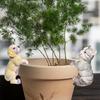 Garden Animal Statue Flower Pot Hugger Figurine for Garden Fish Tank Outside