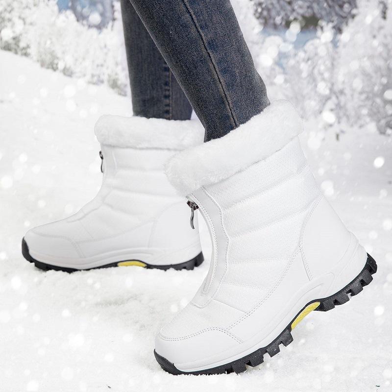 Autumn and winter piled thickened hiking cotton boots snow boots