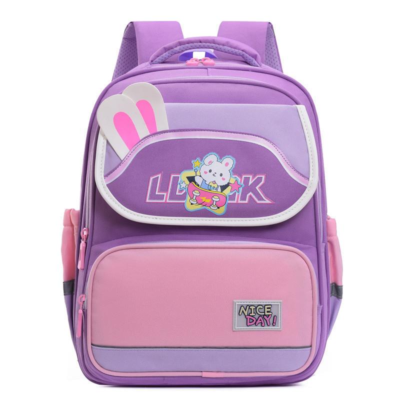 Легкий Вместительный Водонепроницаемый Рюкзак Для Учеников Начальной Школы фиолетовый