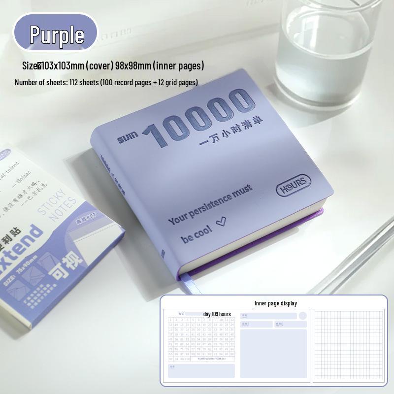 Ten Thousand Hours Pocket-Size Leather Daily Planner Notebook for Students