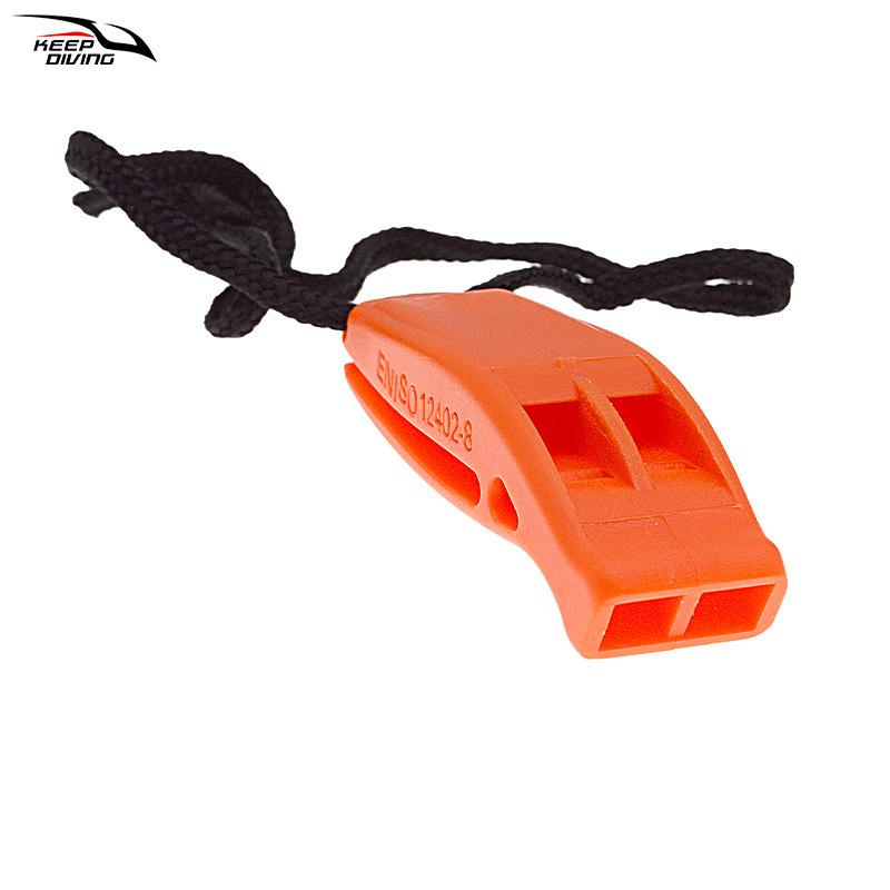 Dual-Frequency Survival Whistle with Anti-lost Lanyard for Water Sports and Emergency Use