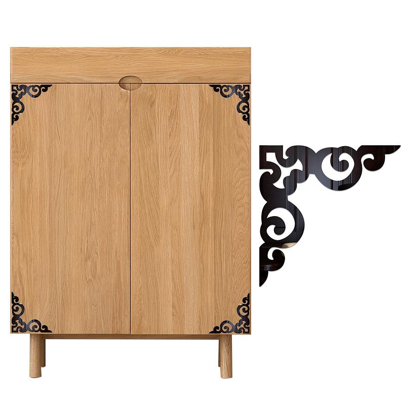 10ks Tapeta Pozadí Akrylové Samolepicí Dekorace Rohu Skříňky Domácí Dekorace Samolepky na Zeď Strop Zrcadlová Nálepka 3D