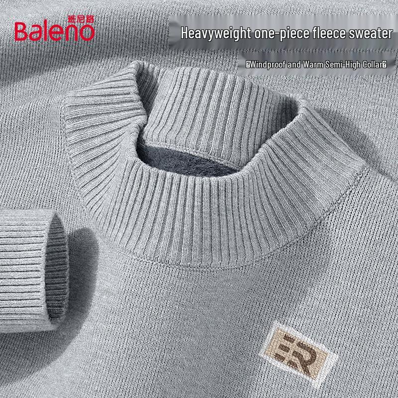 Baleno Men's Soft Thermal Semi-High Collar Pullover Sweater