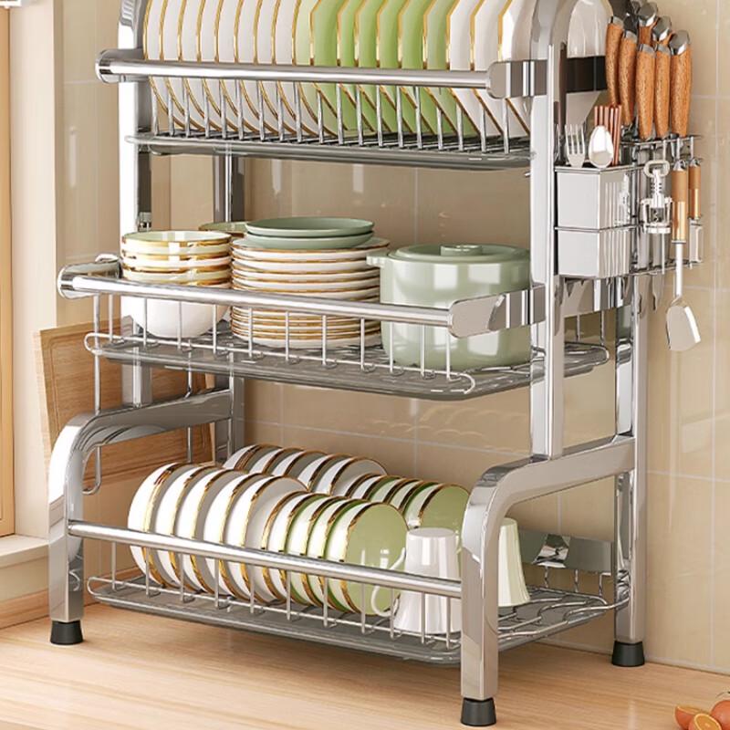 Yingbai 3-Tier Aluminum Dish Drying Rack