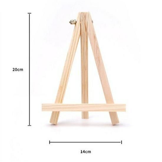 Versatile Wooden Mini Easel & Triangle Photo Frame Stand for Desktop