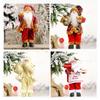 Christmas Standing Santa Claus Figurine Dolls, Cute Xmas Decor Ornaments, Tabletop Fireplace Office Indoor Home Party Decorations