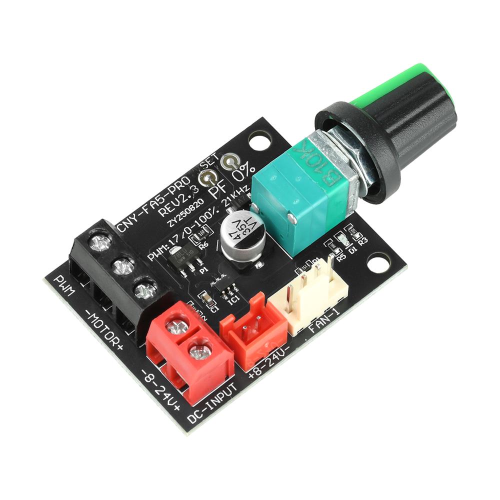 

High-Power DC 8-24V PWM Speed Controller 5A Brushless Motor Driver 12V 24V Precision RPM Adjustment for DC Motor Control