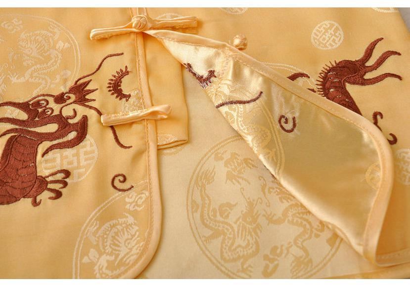 Completo Tang Suit Ricamato per Ragazzi con Drago – Stile Cinese per Esibizioni e Compleanno Kung Fu