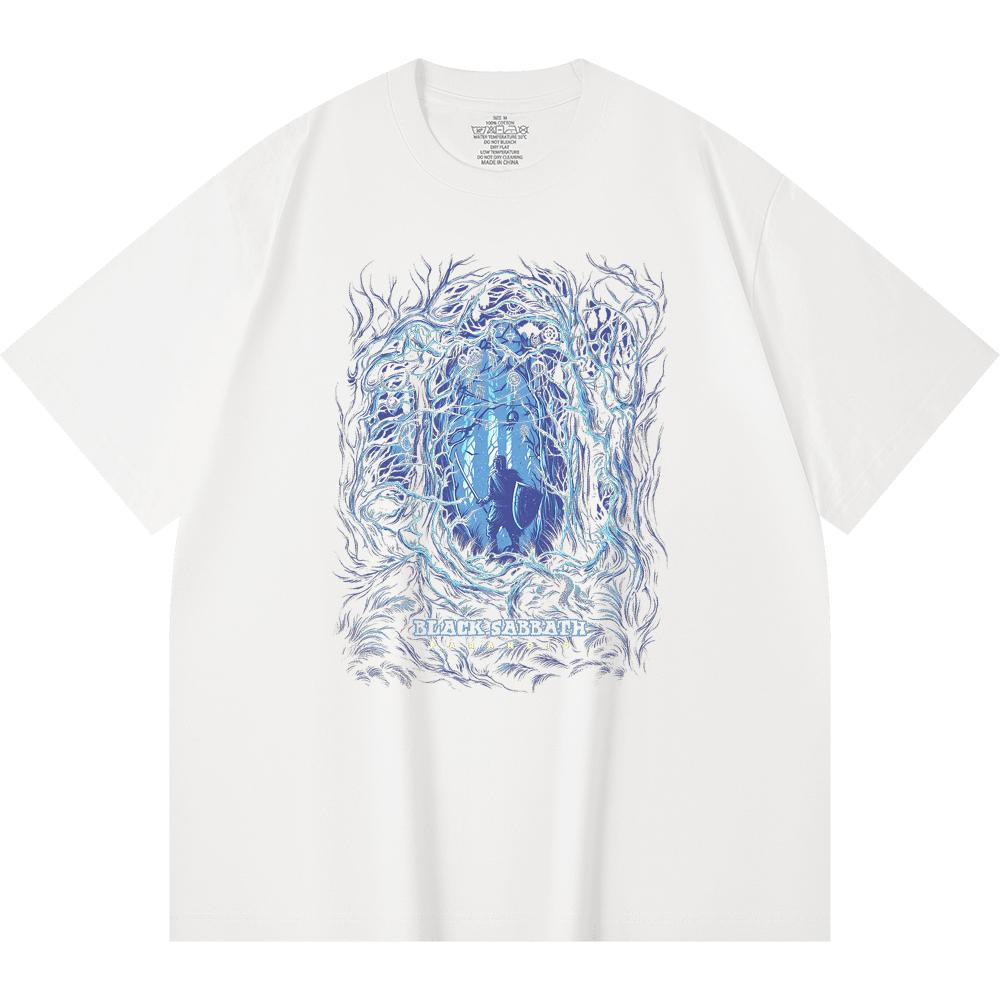 230 g/m² 100% Bavlna T-shirt Heavy Metal Rocková Kapela Tisk Populární Hudby Unisex Těžký Bavlněný T-shirt