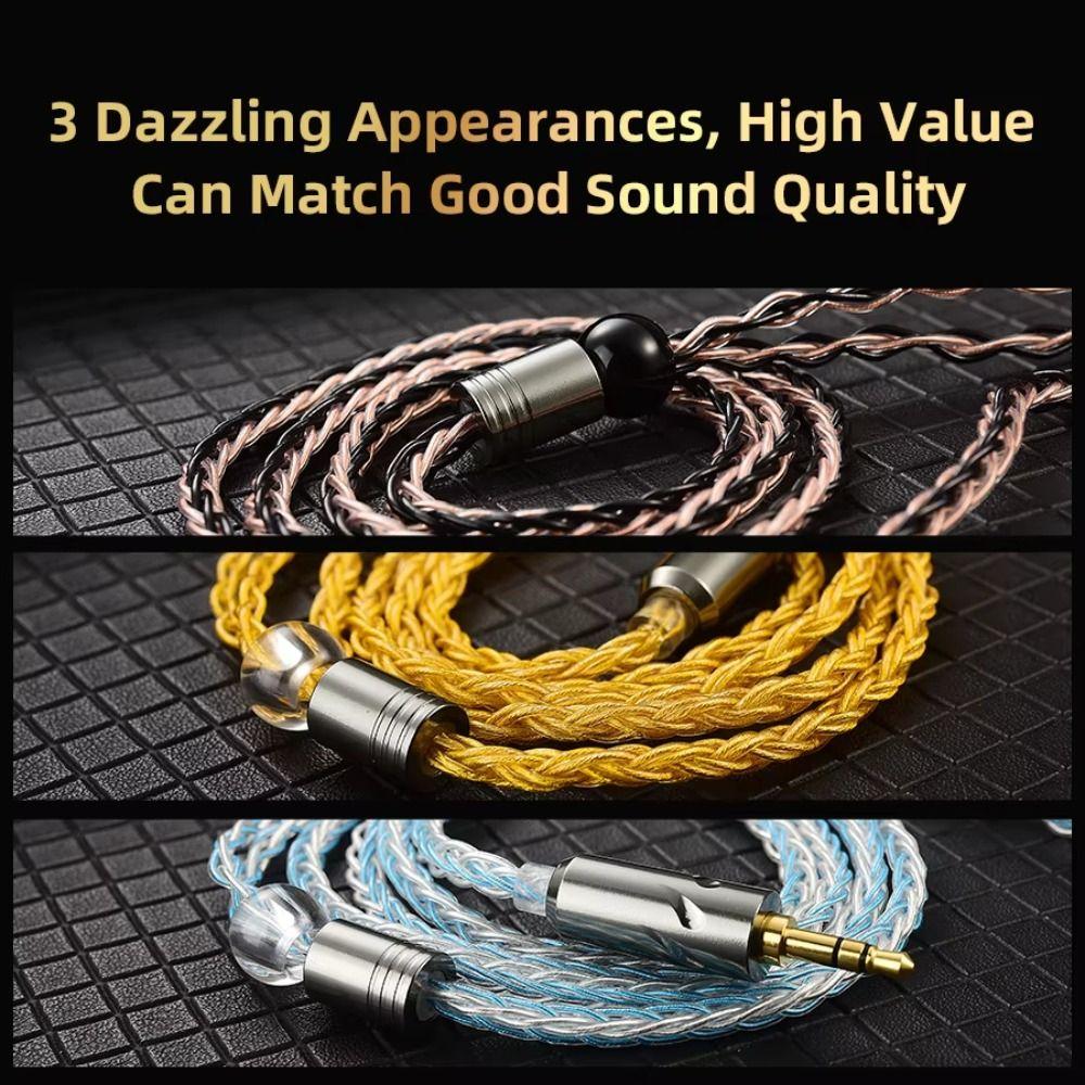 Upgrade Cord KZ Earphone Cable Silver Plated KZ Wired Headphones For ZXN ZXT VK4