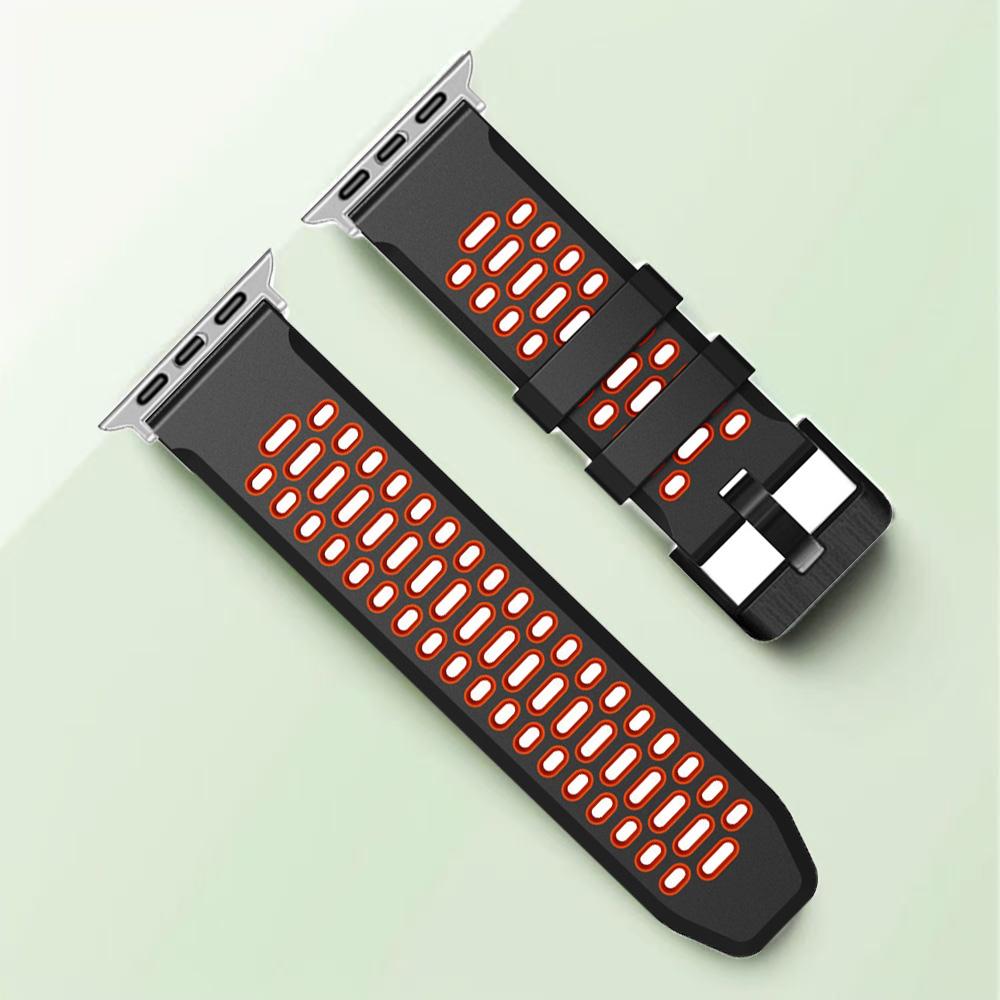 Silicone Watch Band Strap Compatible with Apple Watch Series 10 SE Ultra 2 Bracelet 49mm 46MM 45MM 44MM 42mm Wristband Accessory