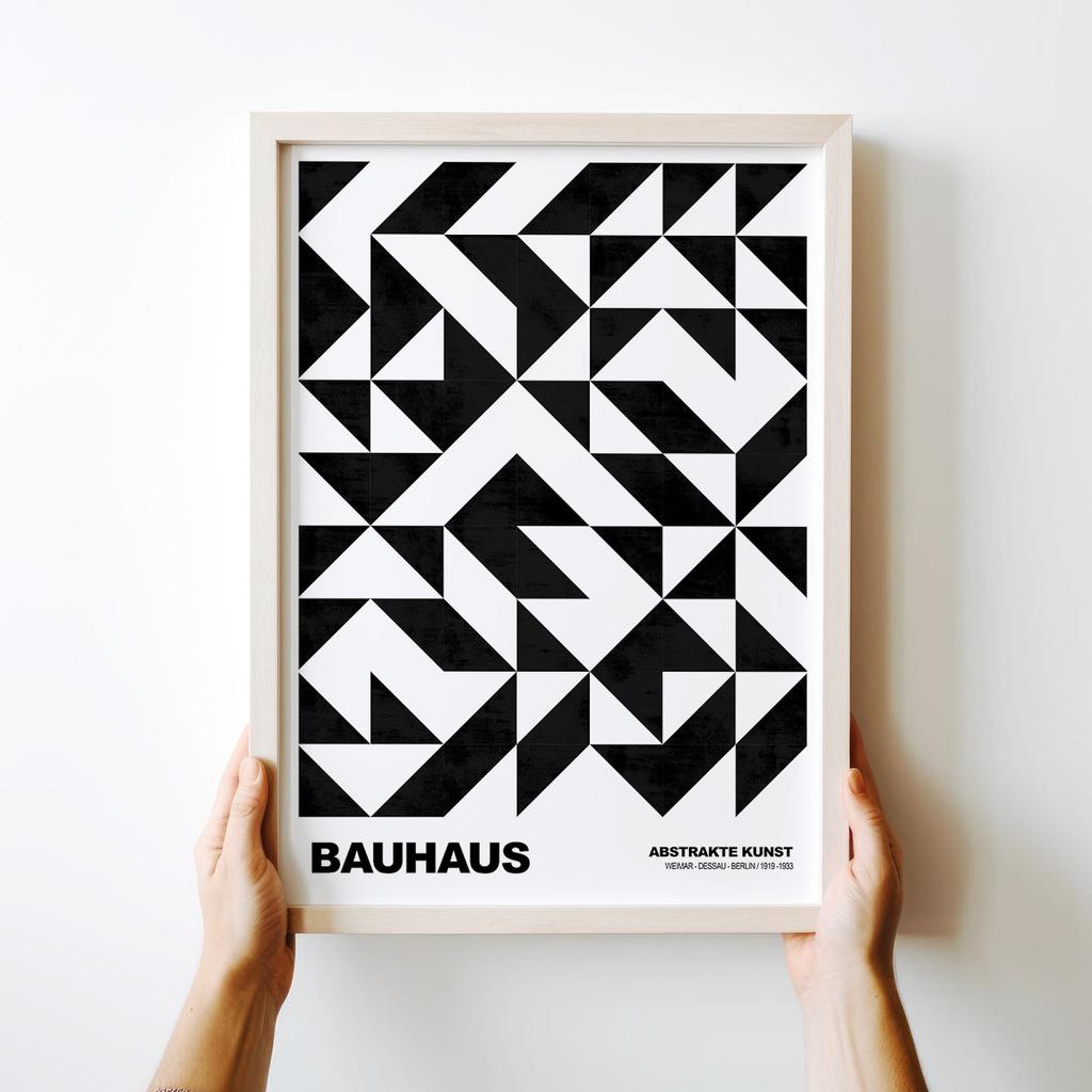 Black and White Bauhaus Poster