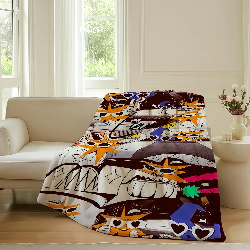 

Singer Mora Paraiso Blanket For Sofa Office Bed Plane Travel Sleep Read Relax Camping Soft And Warm 30x40in