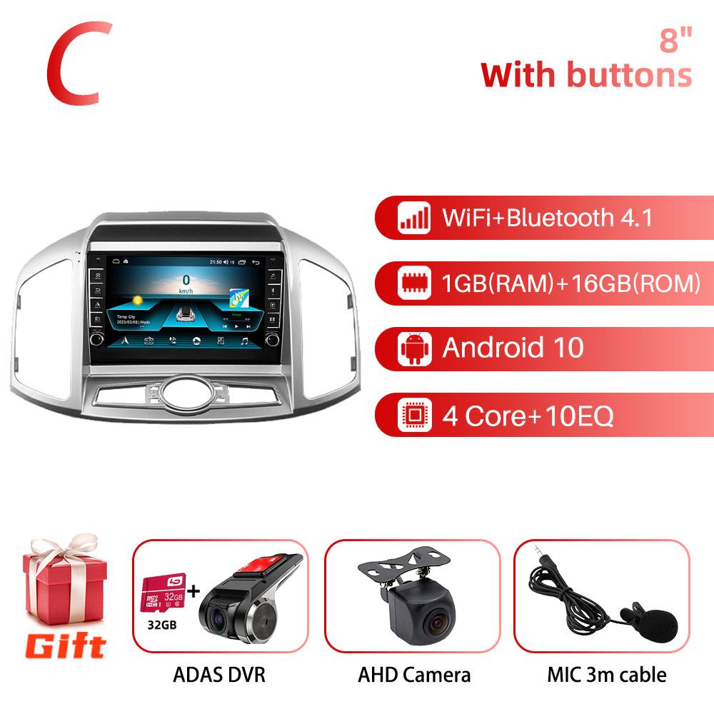2 Din Android Car Radio for Chevrolet Captiva 2012-2017 9" Stereo Receiver GPS Bluetooth-compatible Navigation Multimedia Player