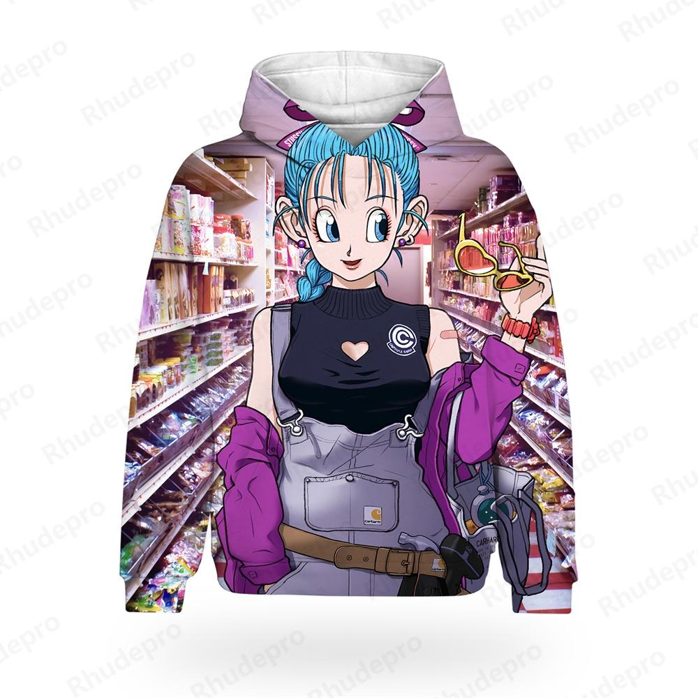 2025 Herbst Kinder Neu 3D Heiß Goku Vegeta Allover-Print Cosplay Kinder Street Hoodie Unisex Top Übergroß Langarm