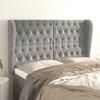 VidaXL Headboard with Ears Light Grey 163x23x118-128 Cm Velvet3118346