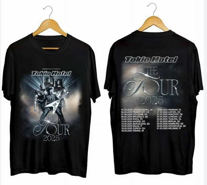 CIEN 2SIDE Tokio Hotel Tour 2025 Shirt Tokio Hotel Band Fan Shirt Unisex T-Shirt L