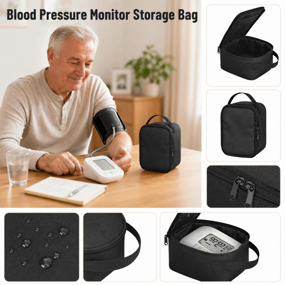 Portable Sphygmomanometer Protective Case Waterproof Travel Carrying Pouch Home Organization