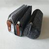 Simple Felt Zipper Cosmetic Pouch Pencil Bag Pen Case School Supplies Stationery