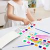 Mini almohadilla de pintura de acuarela para adultos y niños, libro de pintura de acuarela portátil con pinceles, libro de trabajo de pintura de acuarela, libro para colorear para viajes por carretera en casa