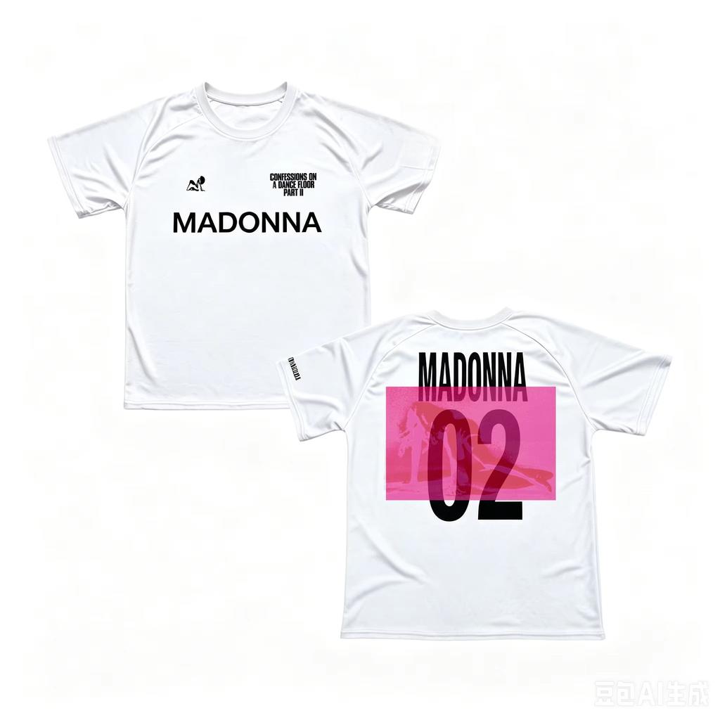 2026 Madonna Album Confessions Ii Graphic Printed Cotton Tshirts Summer Fashion Loose Short Sleeve Casual Tops Tees Unisex