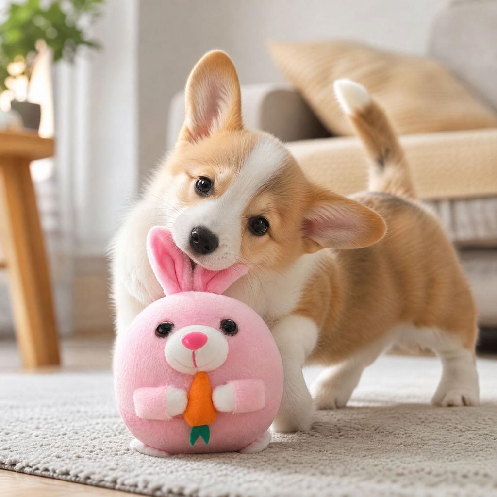 Interactive Dog Toy Ball with Bouncing Action and Music Modes for Play