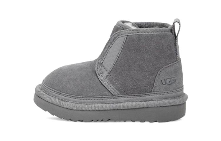 UGG Neumel Lightweight Fleece Lined Snow Boots Gray Children Aged 3 7 Years Old 1121037T-MTL 22