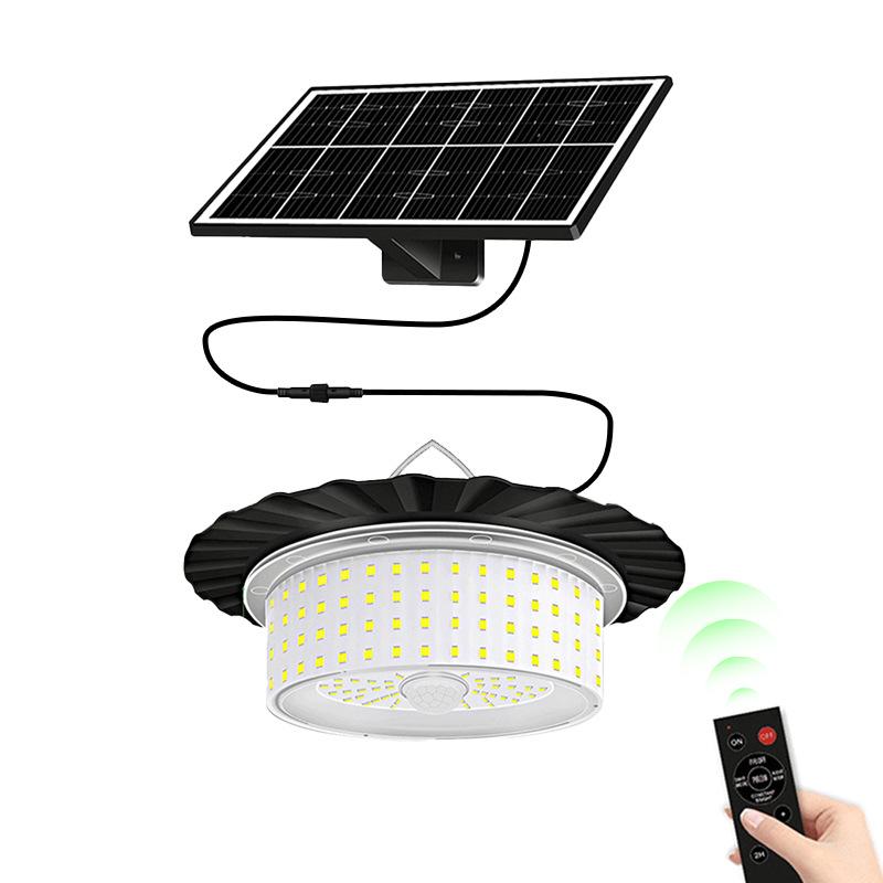 244-LED Solar Motion Sensor Pendant Light, 5 Modes, IP65 Waterproof for Yard, Shed, Barn, or Camping