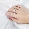 White Gold D Color 4mm Moissanite Ring for Women 1.5CT Stone Match Diamond Wedding Band Bride S925 Silver GRA