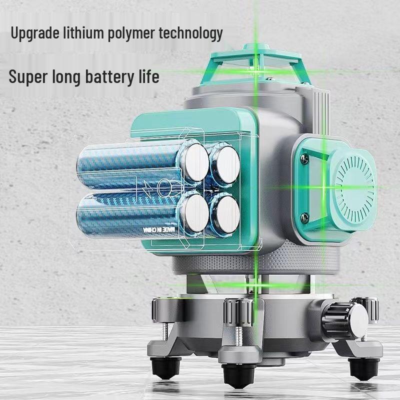 Premium Outdoor Super Bright Waterproof Laser Level - 12/16-Line, Shockproof, High Precision, Automatic Self-Leveling Instrument
