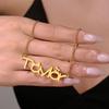 Collana Personalizzata con Lettere in Acciaio Inossidabile Placcato Oro 18K - Catena Clavicolare Fai-da-Te con Nome Personalizzato