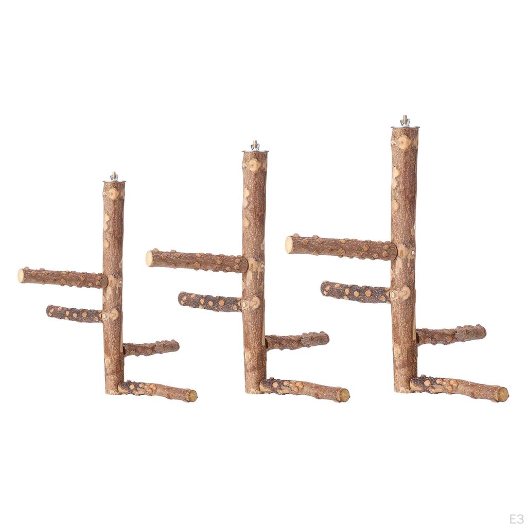 wooden bird Perch Set, Paw Grinding Stick Parrot Stand Perches Chewing, Toys Suitable for