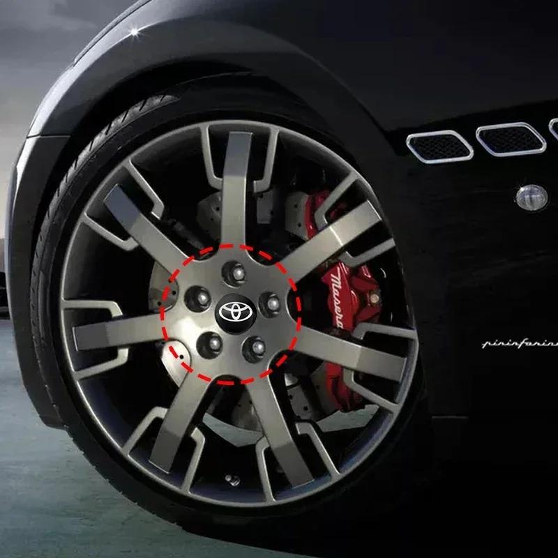 4 pezzi 56mm Tappo Coprimozzo Centrale Ruota Auto Emblema Decalcomania Adesivo Ruota Per TOYOTA TRD Prius Avensis Rav4 Auris GT86 Accessori Auto