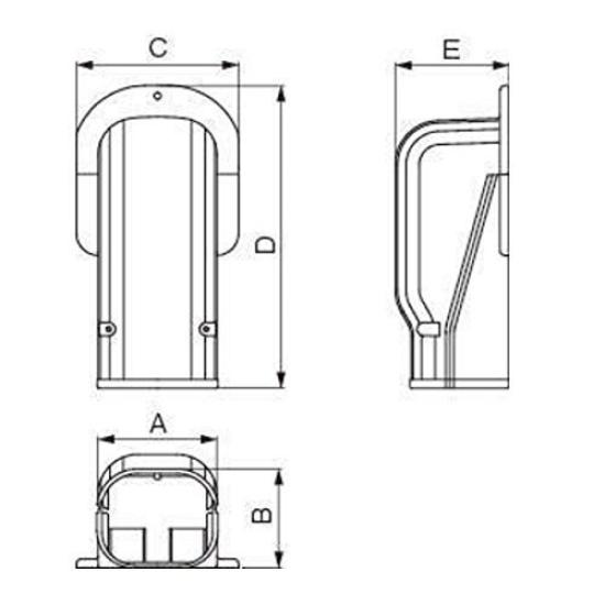 Inaba Denko Rördelar Dekorativt Skydd, Väggvinkel, för Väggmontering, Vit, SW-100-W
