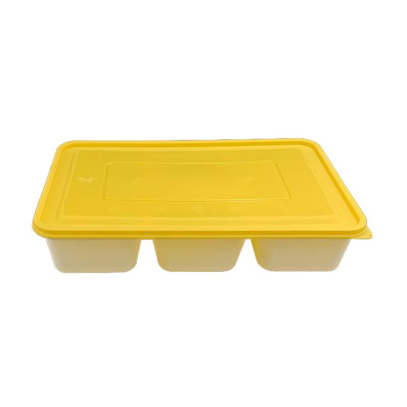 Disposable 3-Compartment Food Container