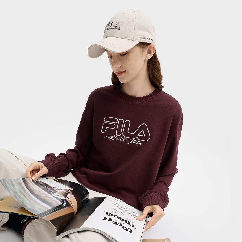 New FILA Sweatshirts Men's Wine Red F11U439204FWI