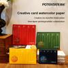 POTENTATE Stamp Ticket Stub Watercolor Painting Paper 300g Portable Travel Sketch Paper Water Color Drawing Paper Art Supplies
