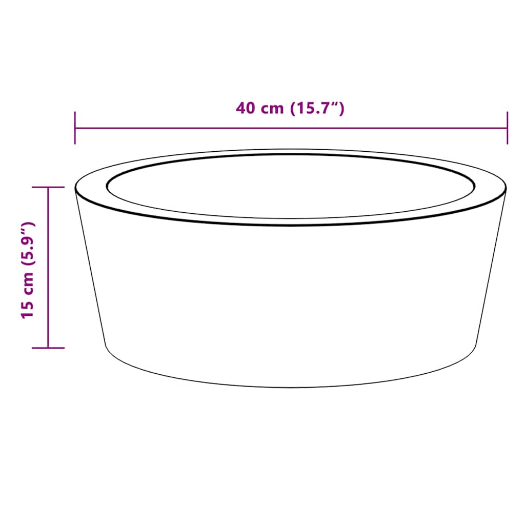 Grey Wash Basin Ø40x15 Cm Marble