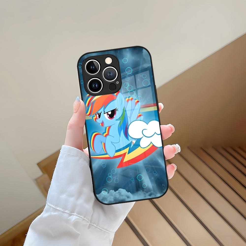 Rainbow Dash Phone Case Tempered Glass For iPhone 13 15 14 12 11 Pro Max Plus Mini X XR XS 8 7 6s SE2020 Coque