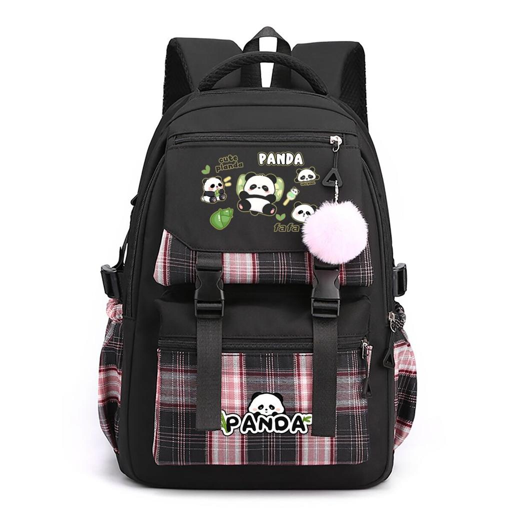 Panda Huahua schoolbag cute high-value junior high school students grades 3-6 cross-border large-capacity burden reduction backpack