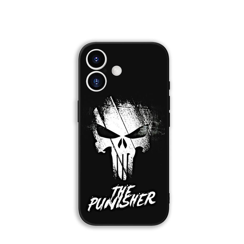 for Apple iPhone 16 15 14 Plus 13 12 Mini 17 Pro Max + ProMax 16E Air 15+ Phone Cover Case Marvel The Punisher Casing