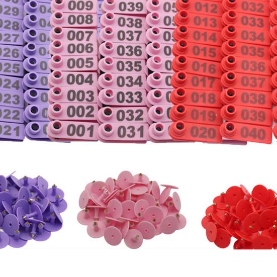 Sheep Ear Tags 001-100 Number Tags Livestock Animal Tags Ear Tag Applicator for Cows Goats Sheep Pigs Farm Animals