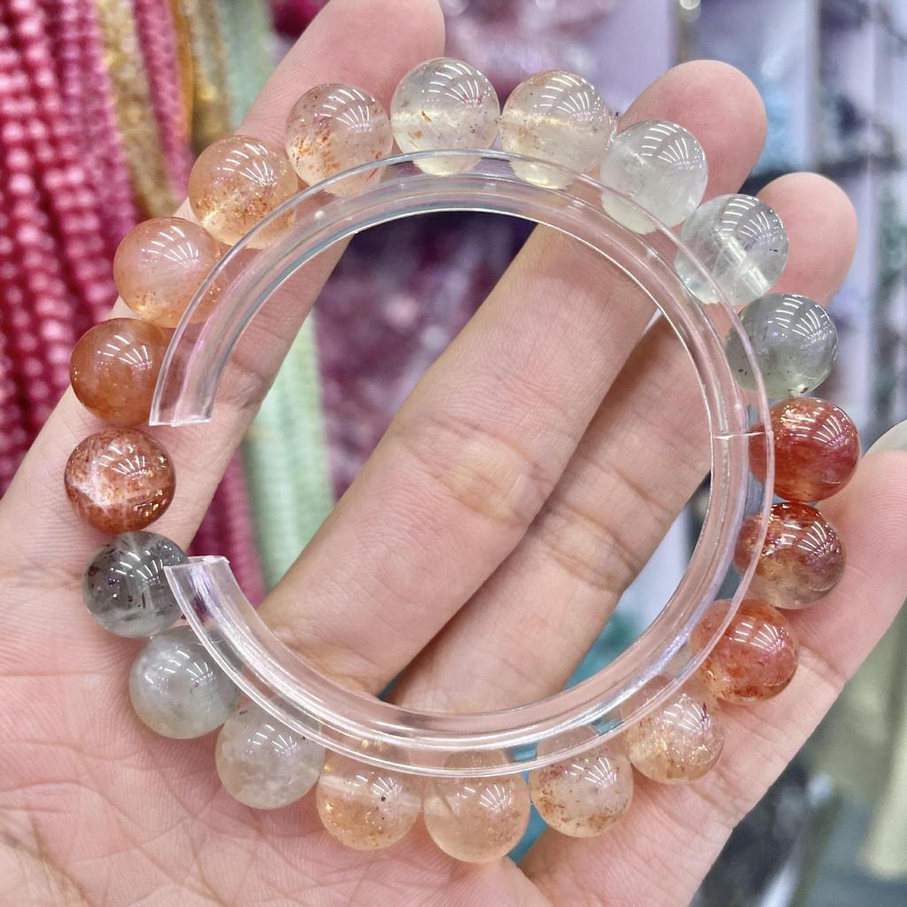 Natural Crystal Bracelet Women'S Golden Sparkle Arusha Golden Sun Bracelet Loose Beads Multi-Mica Straight