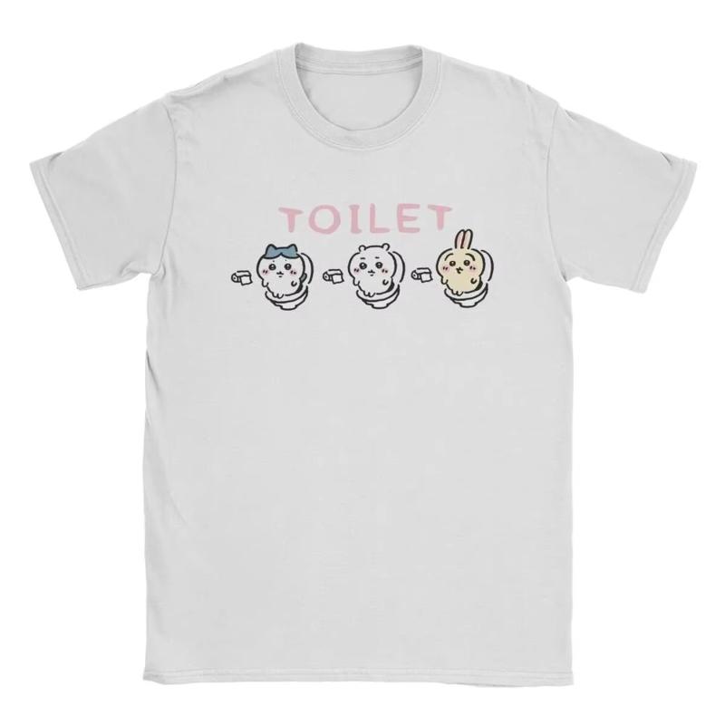 MINISO Chikawa Drawing T Shirt Men Women Amazing T-Shirt Crew Neck Cartoon Cute Tee Shirt Short Sleeve Tops