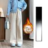 Fleece Wide-leg Pants for Women In Autumn and Winter, High-waisted, Loose and Slimming, Corduroy Straight-leg Floor-length Casual Pants
